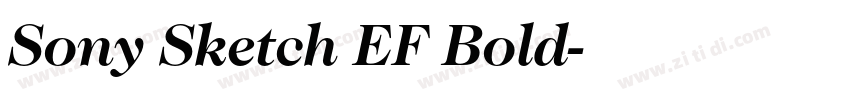 Sony Sketch EF Bold字体转换